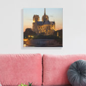 Notre Dame Paris Stretched Canvas Print Leinwanddruck (Insitu (Wohnzimmer))