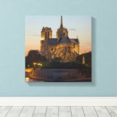Notre Dame Paris Stretched Canvas Print Leinwanddruck (Insitu (Holzboden))