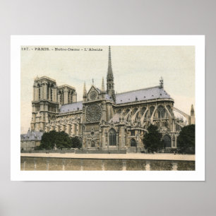 Notre Dame, Paris Vintag Poster