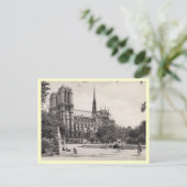 Notre Dame, Paris Vintag Postkarte (Stehend Vorderseite)