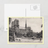 Notre Dame, Paris Vintag Postkarte (Vorne/Hinten)