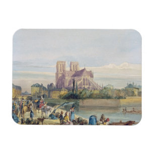 Notre Dame, Paris (w/c auf Papier) Magnet