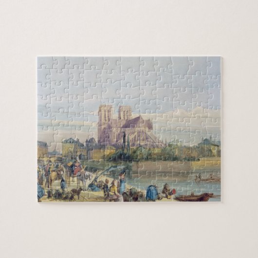 Notre Dame, Paris (w/c auf Papier) Puzzle (Horizontal)