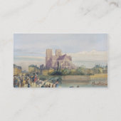 Notre Dame, Paris (w/c auf Papier) Visitenkarte (Rückseite)