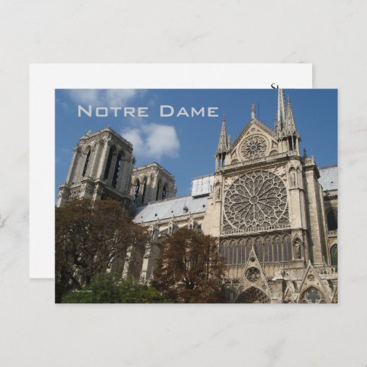 Notre Dame Postcard Postkarte (Vorne/Hinten)