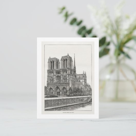 Notre Dame Postkarte (Stehend Vorderseite)
