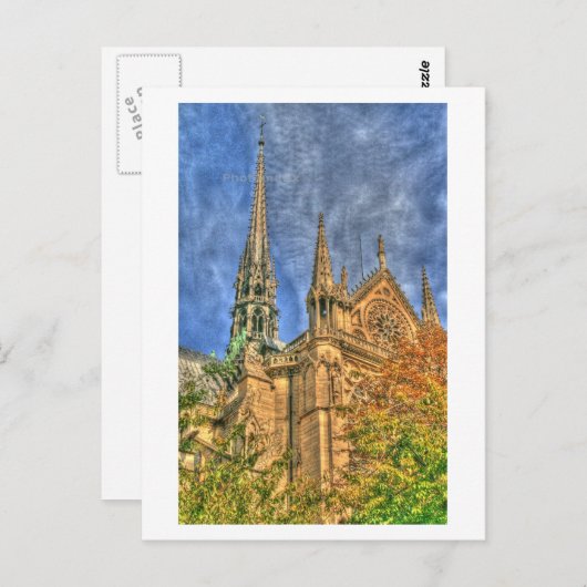 Notre Dame Postkarte (Vorne/Hinten)