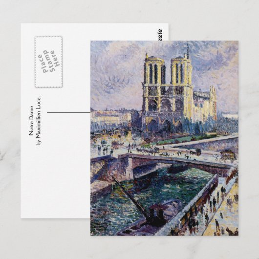 Notre Dame Postkarte (Vorne/Hinten)