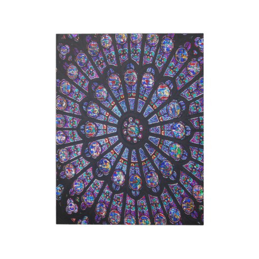 Notre Dame Rose Window Notepad Notizblock (Rotiert)