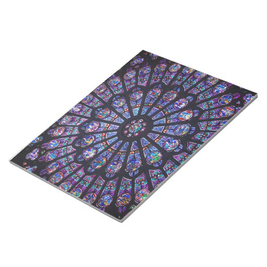 Notre Dame Rose Window Notepad Notizblock (angewinkelt)