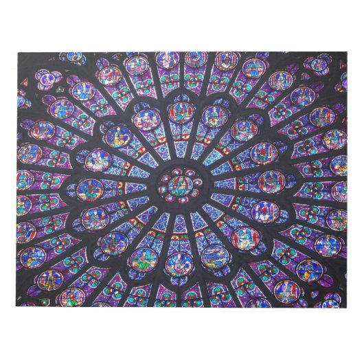 Notre Dame Rose Window Notepad Notizblock (Vorderseite)