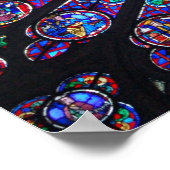 Notre Dame Rose Window Poster (Ecke)