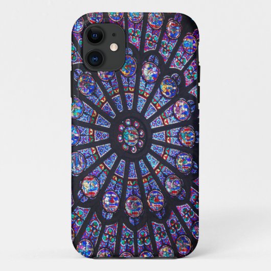 Notre Dame Rosen-Fenster Case-Mate iPhone Hülle (Rückseite)