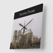 Notre Dame Square Wall Uhr (Winkel)