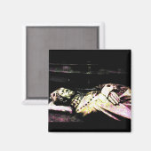 Notre Dame Statue Grunge Magnet (Vorderseite/Rückseite)