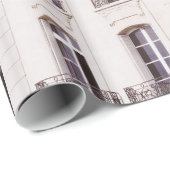 Notre Dame und Pariser Architektur Geschenkpapier (Rolleneckpunkt)