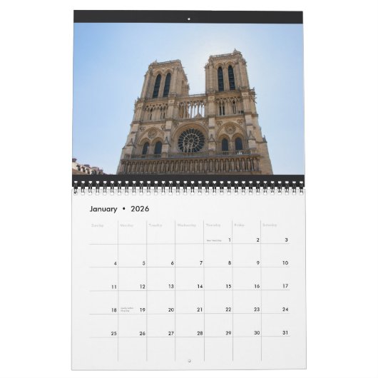 Notre Dame und Sainte-Chapelle Kalender 2014 (Jan 2026)