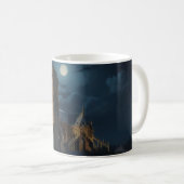 Notre Dame und Vollmond Art Kaffeetasse (VorderseiteRechts)