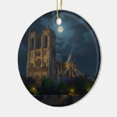 Notre Dame und Vollmond Art Keramik Ornament (Links)