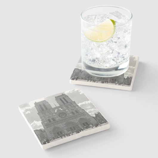 Notre-Dame-Untersetzer Steinuntersetzer (Seitenansicht)