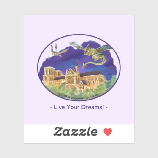 Notre Dame Vinyl Sticker - Träume (verschiedene Gr (Blatt)