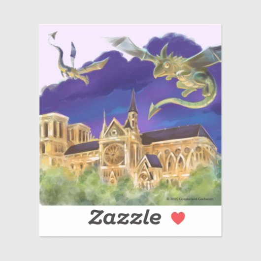 Notre Dame Vinyl Sticker (verschiedene Größen) (Blatt)