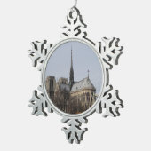 Notre Dame von Paris Schneeflocken Zinn-Ornament (Rechts)