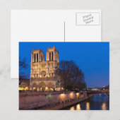 Notre Dame während der Dämmerungs-Postkarte Postkarte (Vorne/Hinten)