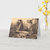 Notre Dame-Wasserspeier circa 1900 Karte (Gelbe Blume)