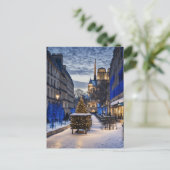 Notre Dame Winter Szene Postkarte (Stehend Vorderseite)