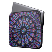 Notre- DameRosen-Fenster-Elektronik-Tasche Laptopschutzhülle (Vorderseite Links)