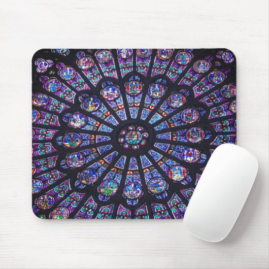 Notre- DameRosen-Fenster Mousepad (Mit Mouse)