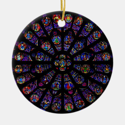 Notre DamesüdRosen-Fenster Keramik Ornament (Vorne)