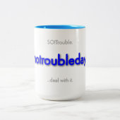 notroubleday! Two-Tone coffee mug Zweifarbige Tasse (Mittel)
