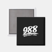 Notruf 988 magnet (Vorderseite/Rückseite)