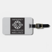 Notruf 999 - Brandschutzambulanz Gepäckanhänger (Vorderseite horizontal)