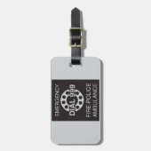 Notruf 999 - Brandschutzambulanz Gepäckanhänger (Vorderseite vertikal)