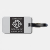 Notruf 999 - Brandschutzambulanz Gepäckanhänger (Rückseite horizontal)