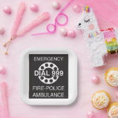 Notruf 999 - Brandschutzambulanz Pappteller (Party)