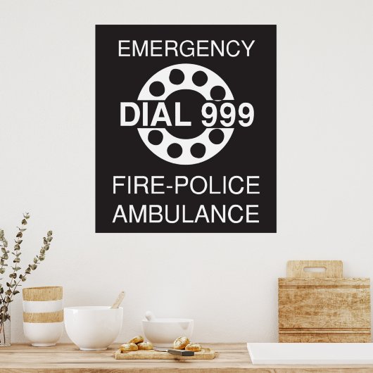 Notruf 999 poster (Küche)