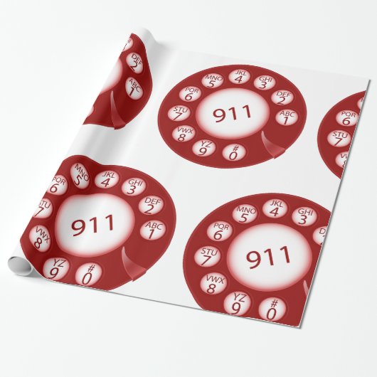 Notruf Geschenkpapier (Ungerollt)