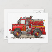 Notrufkarte für Feuerlöschpumpe Postkarte (Vorne/Hinten)