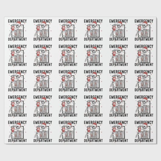 Notrufzentrale Skeleton Nursing Coffee Lover Geschenkpapier (Flach)