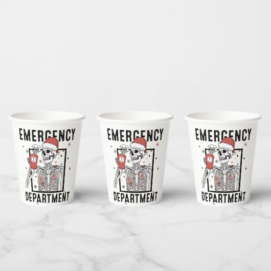 Notrufzentrale Skeleton Nursing Coffee Lover Pappbecher (Multi)
