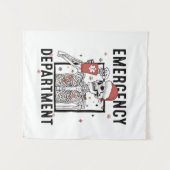 Notrufzentrale Skeleton Nursing Coffee Lover Wandteppich (Vorderseite (Horizontal))