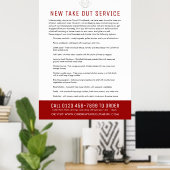 Notrufzentrale und neue Speisekarte Poster (Heimbüro)