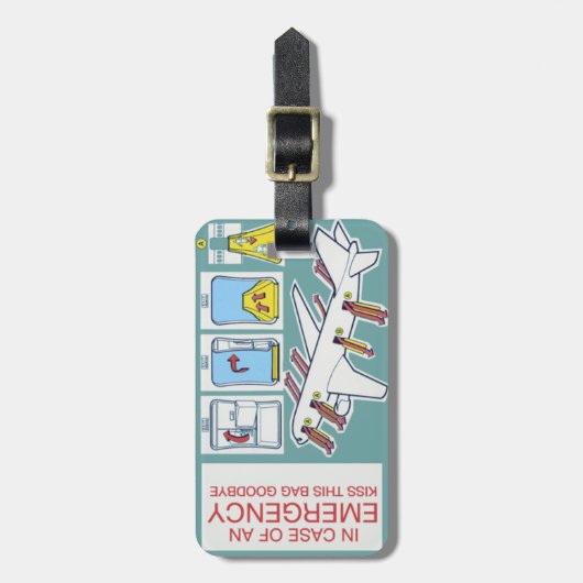 Notsicherheits-Karten-Fluglinie Gepäckanhänger (Vorderseite vertikal)