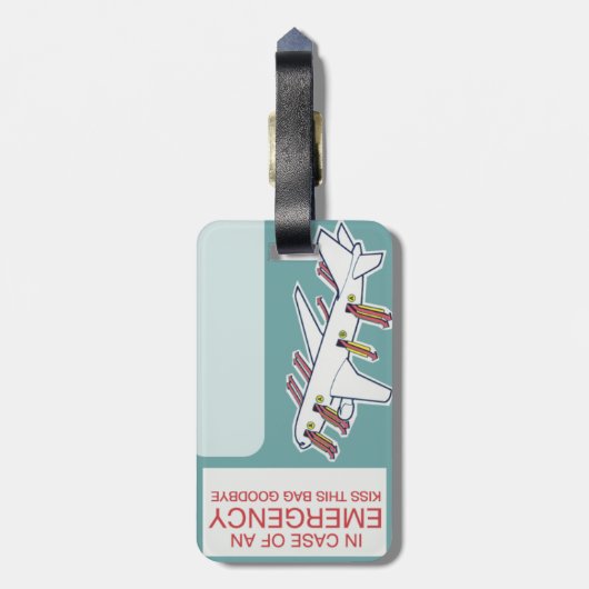 Notsicherheits-Karten-Fluglinie Gepäckanhänger (Rückseite vertikal)