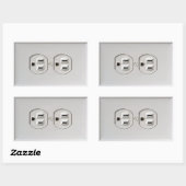 Notstromleitung Rechteckiger Aufkleber (Blatt)