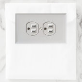 Notstromleitung Rechteckiger Aufkleber (Tasche)